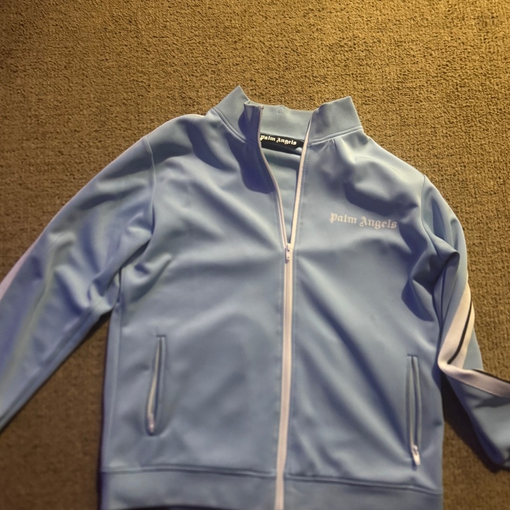 blue palm angels track jacket